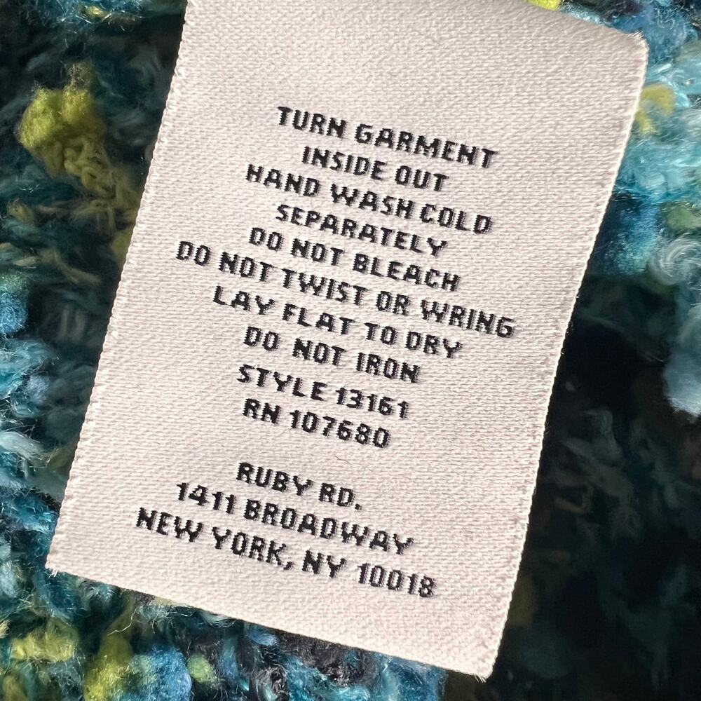 Ruby Rd Size Medium Open Front Blue Boucl Knit Ve… - image 7